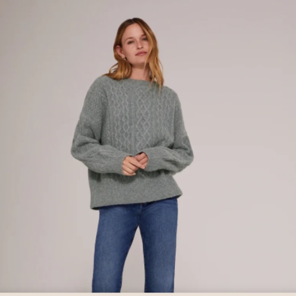 Favorite Daughter Sweaters - New Favorite Daughter Oversized Gray Cable Knit Sweater Sz S